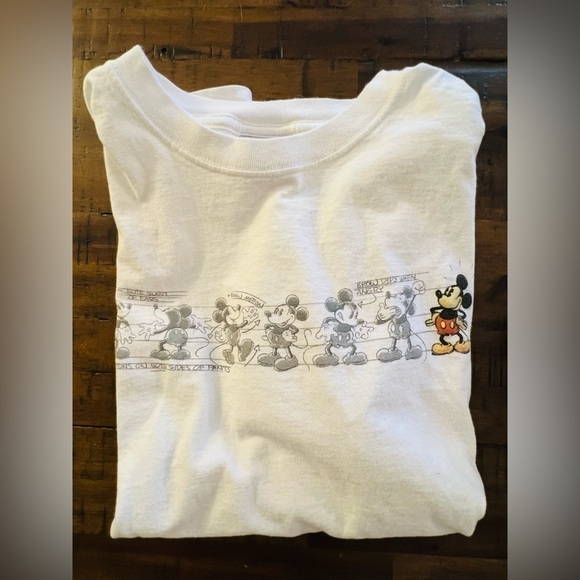 Vintage Y2K limited edition Disney streetwear white tshirt Mickey Mouse sz L - Picture 2 of 10